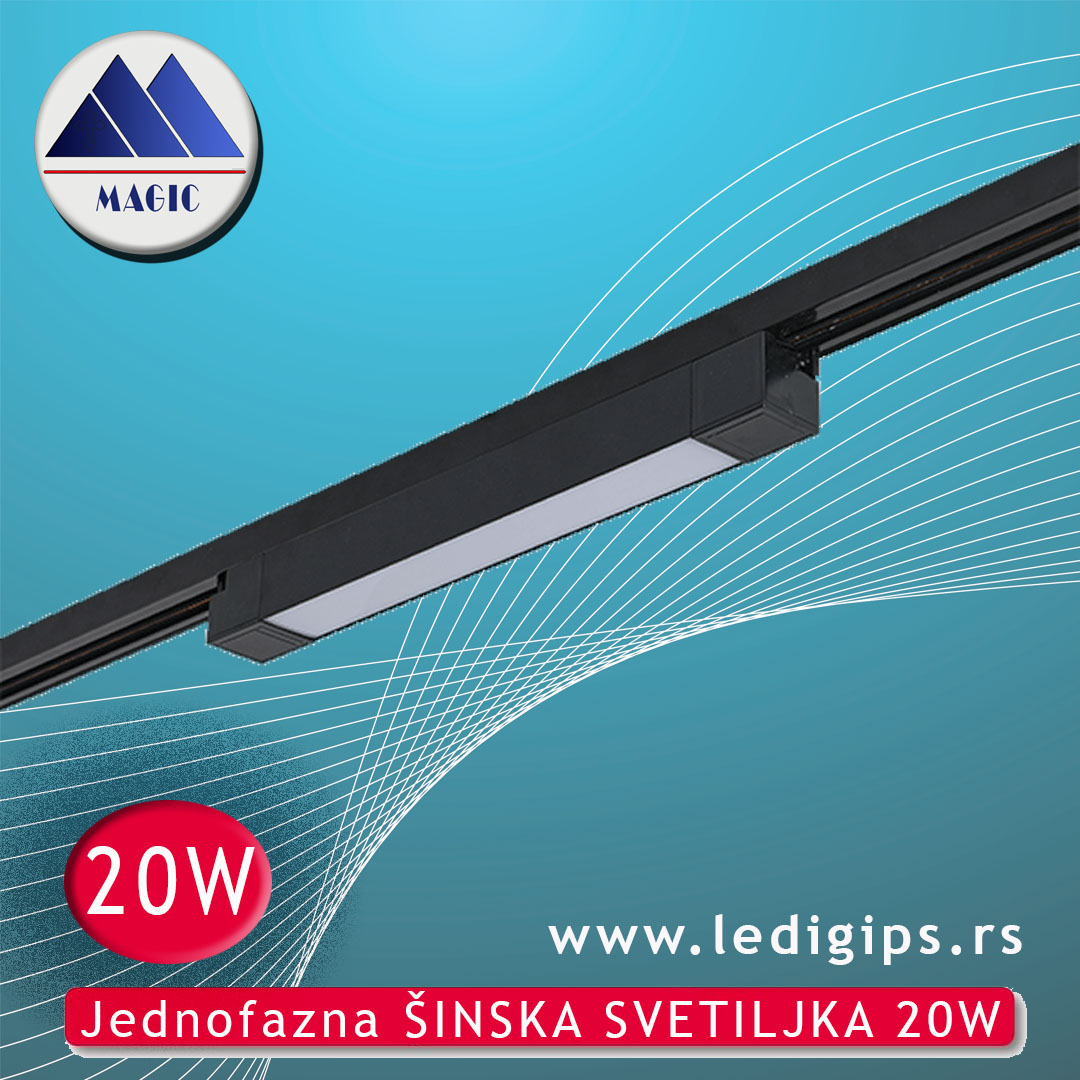 Jednofazna ŠINSKA SVETILJKA 20W