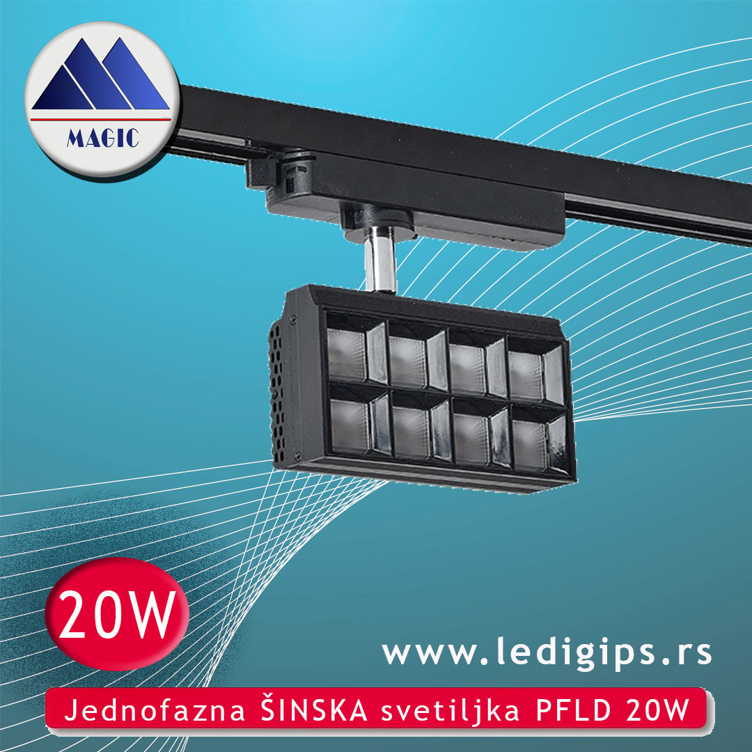 Jednofazna ŠINSKA svetiljka PFLD 20W