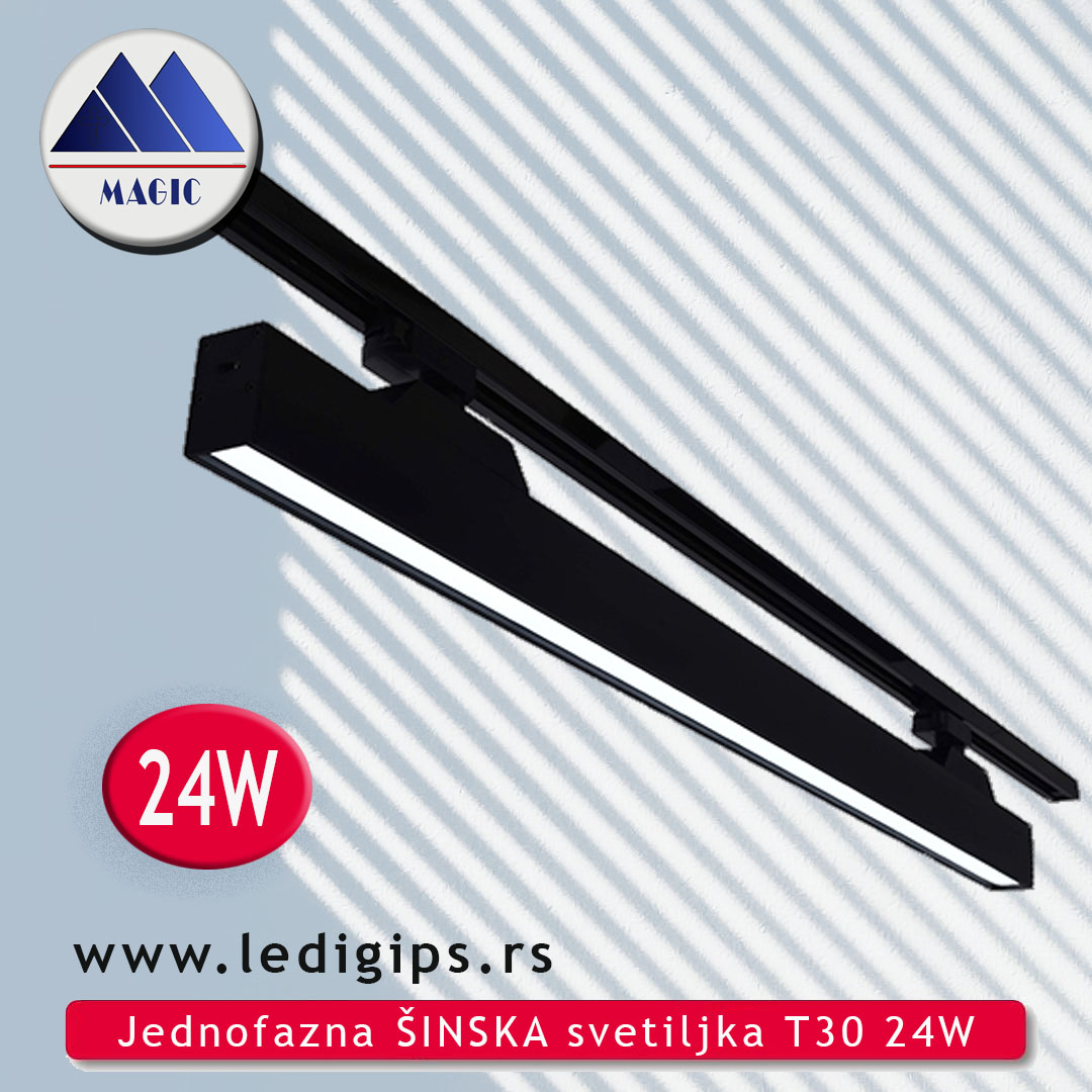 Jednofazna ŠINSKA svetiljka T30 24W