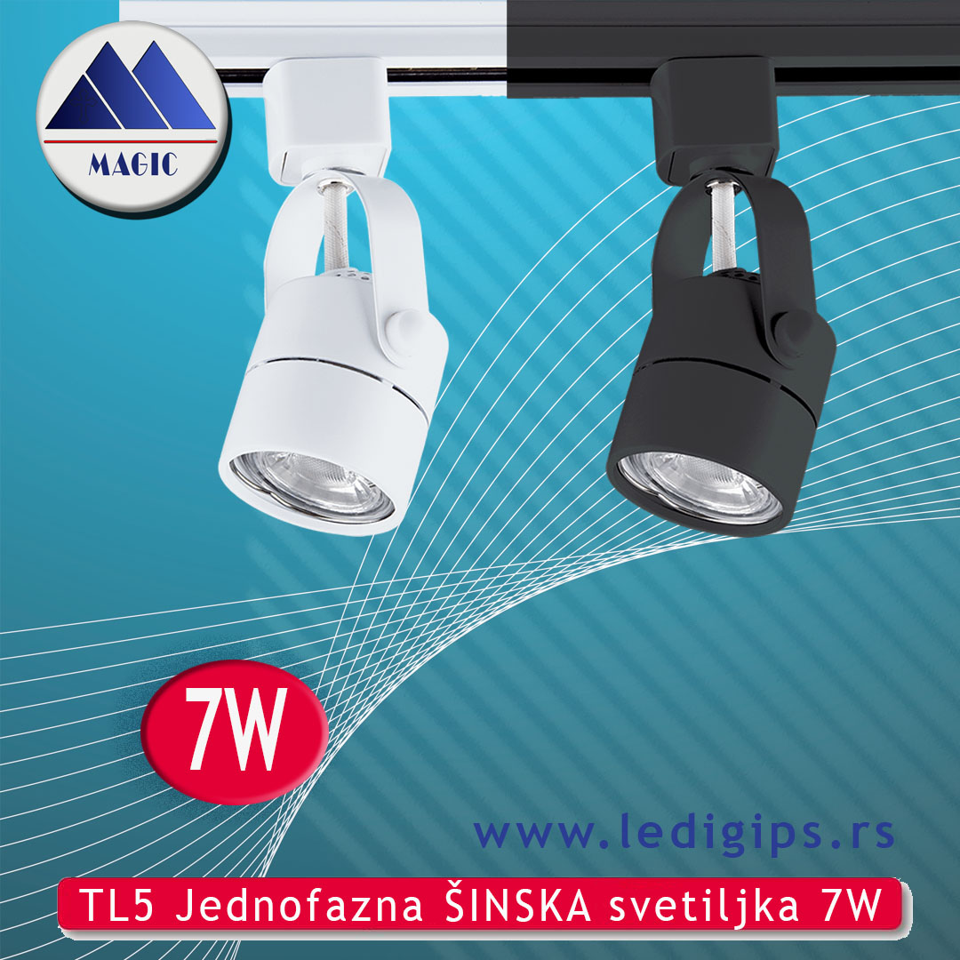 TL5 Jednofazna ŠINSKA svetiljka 7W