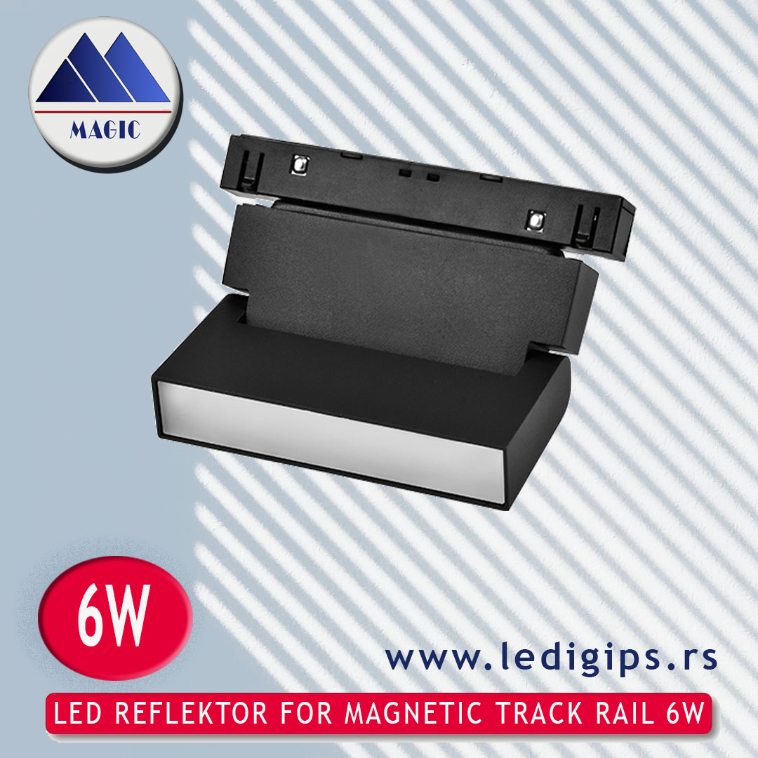 LED REFLEKTOR FOR MAGNETIC TRACK RAIL 6W
