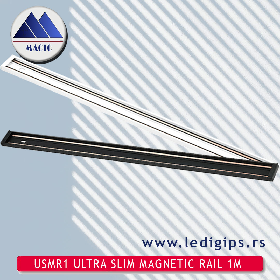 USMR1 ULTRA SLIM MAGNETIC RAIL 1M