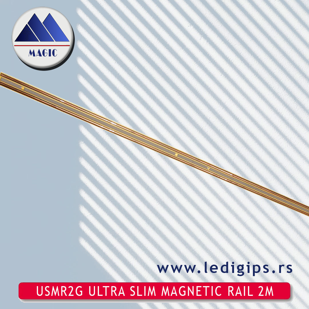 USMR2G ULTRA SLIM MAGNETIC RAIL 2M