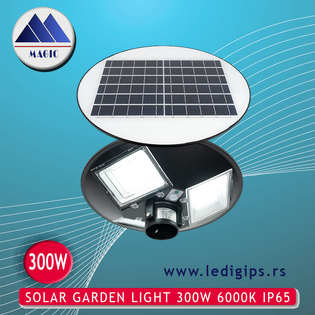 SOLAR GARDEN LIGHT 300W 6000K IP65