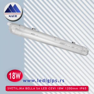 SVETILJKA BELLA SA LED CEVIMA 1x18W 1200mm IP65