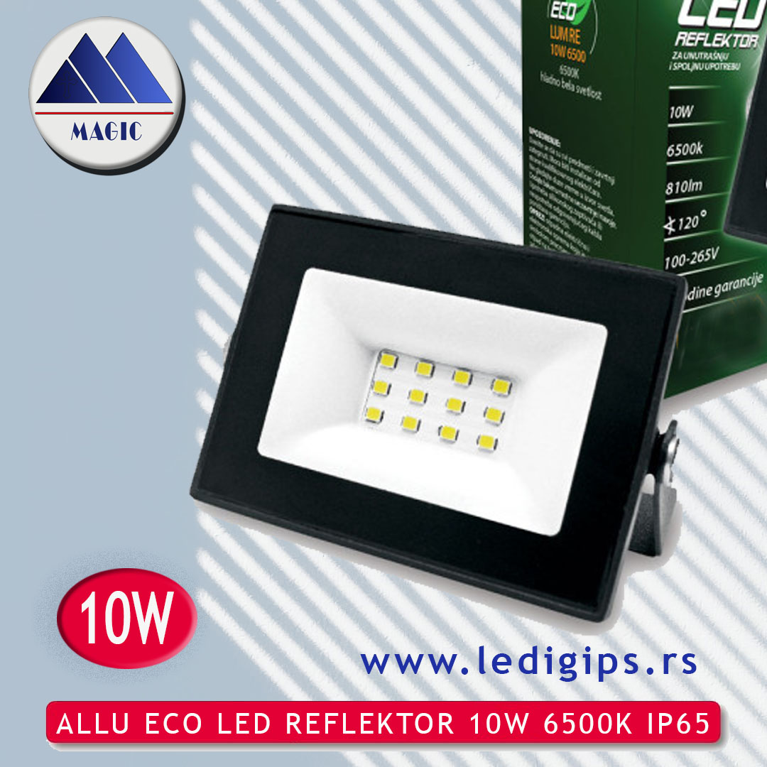ALLU eco LED REFLEKTOR 10W 6500K IP65