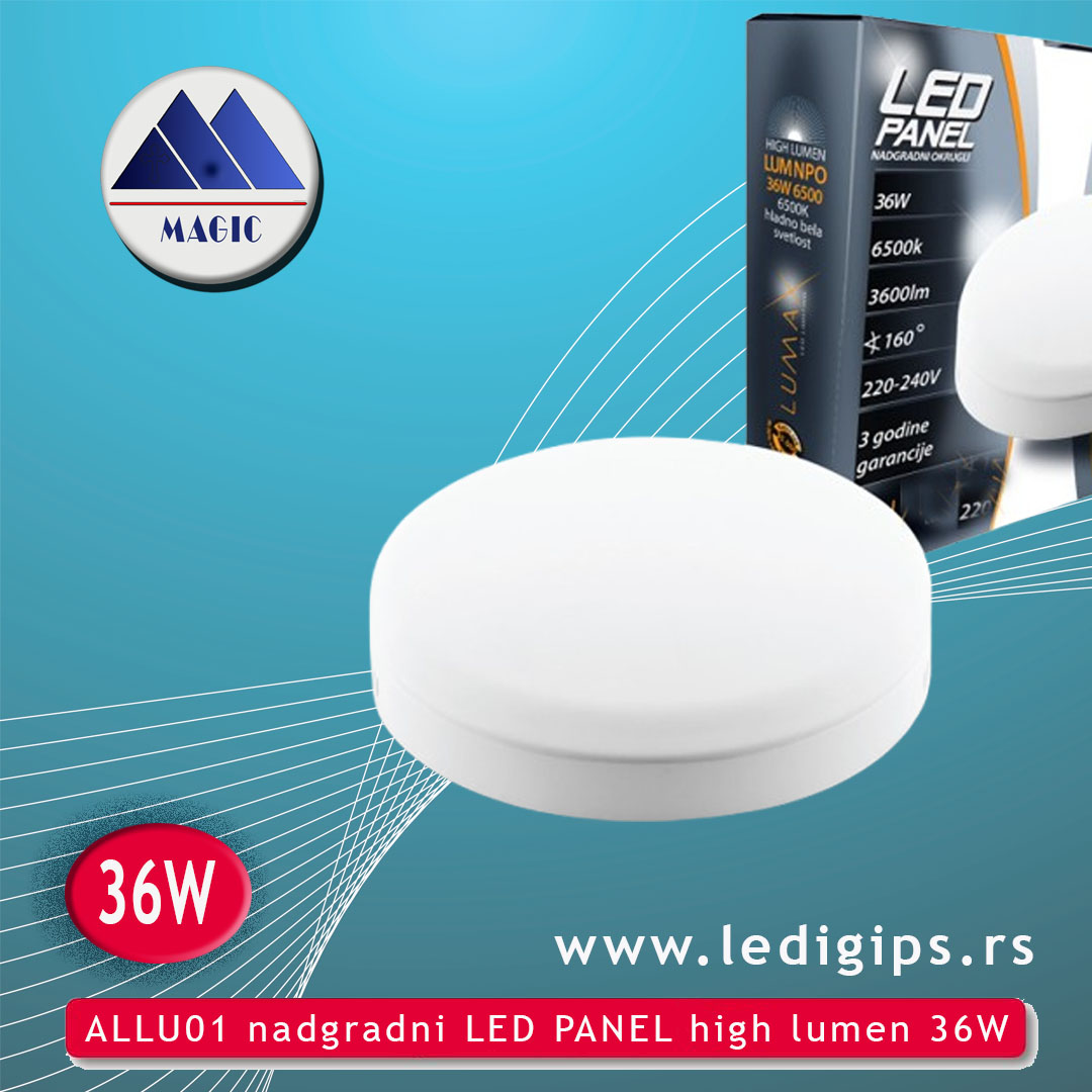 ALLU01 nadgradni LED PANEL high lumen 36W
