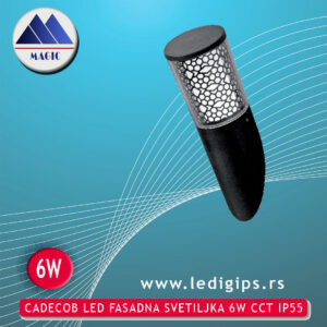 CADECO LED FASADNA SVETILJKA 6W CCT IP55 CRNA