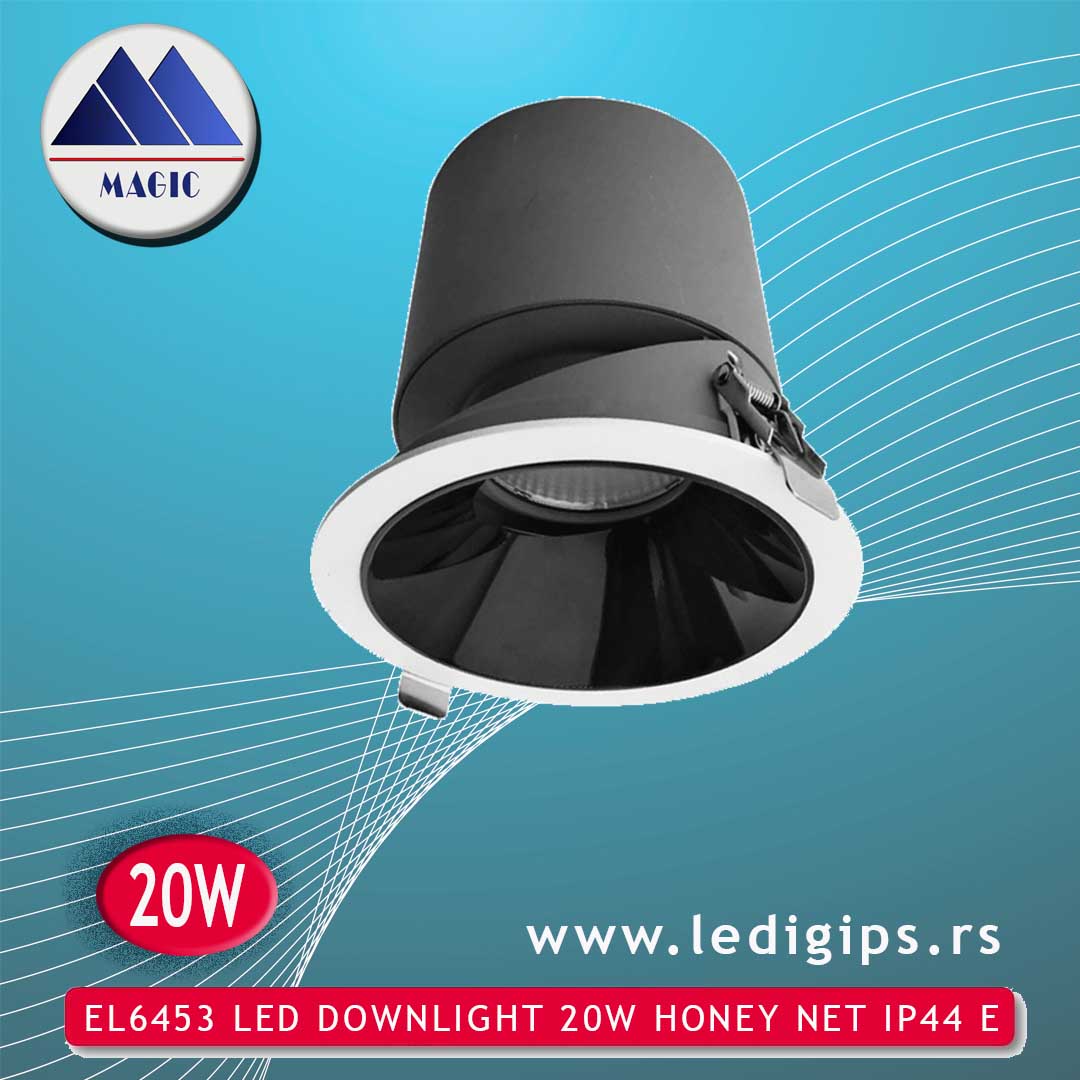 EL6453 LED DOWNLIGHT 20W HONEY NET IP44 E