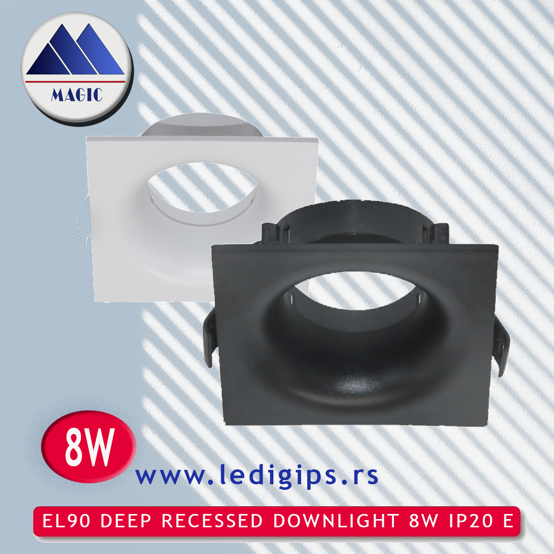 EL90 DEEP RECESSED DOWNLIGHT 8W IP20 E
