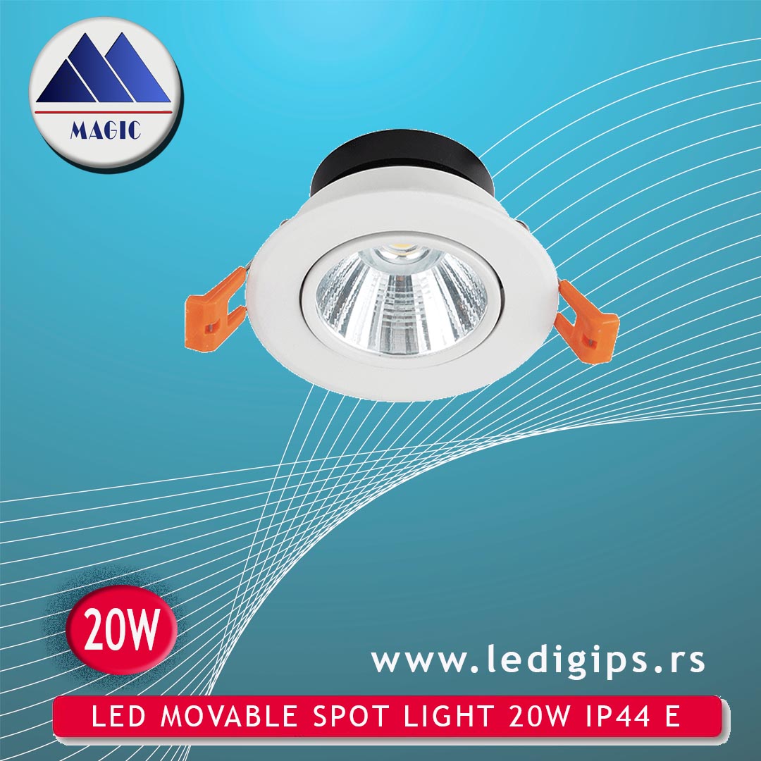 LED MOVABLE SPOT LIGHT 20W IP44 E