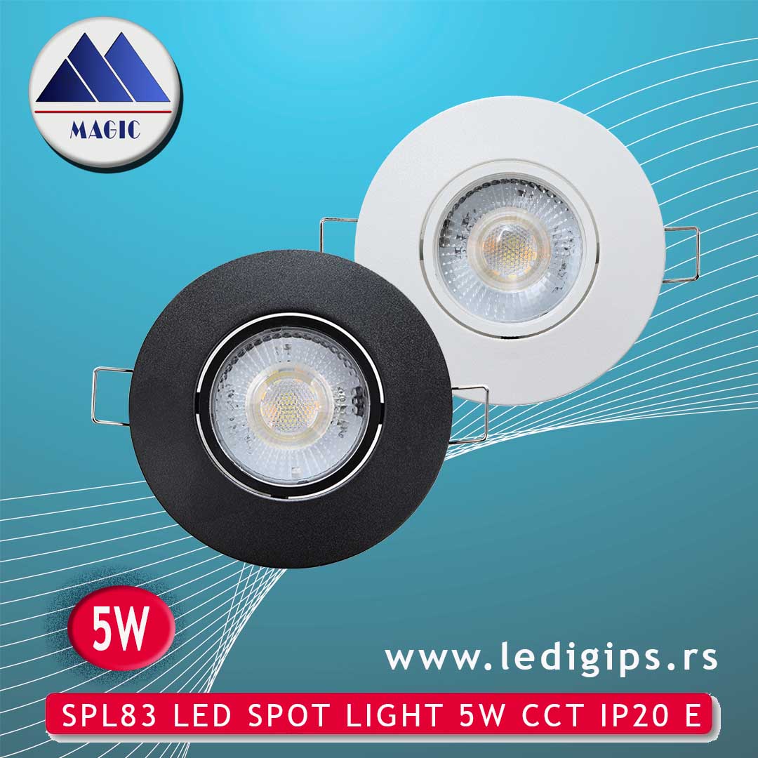 SPL83 LED SPOT LIGHT 5W CCT IP20 E