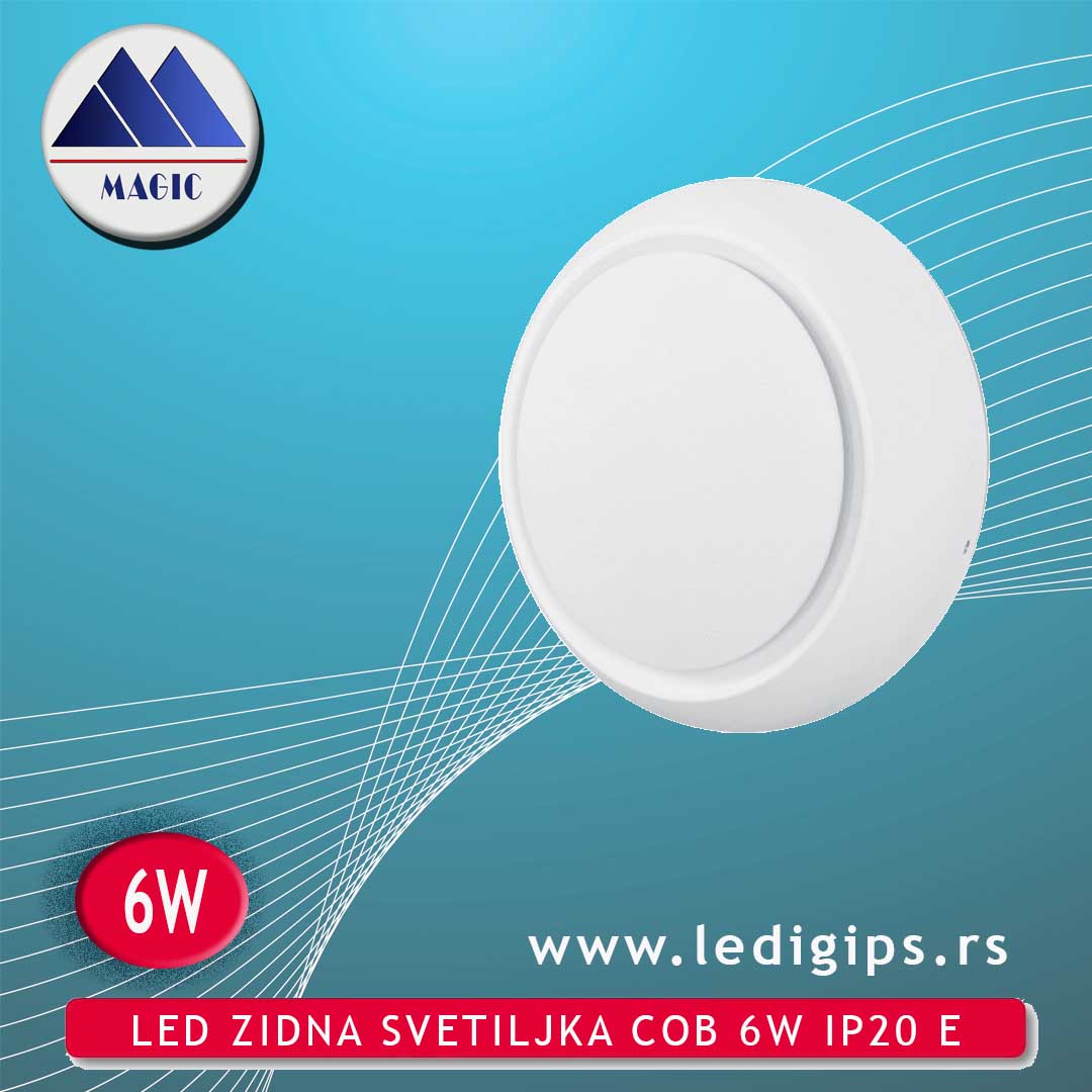LED ZIDNA SVETILJKA COB 6W IP20 E
